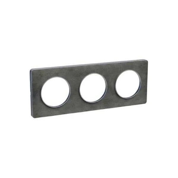 Schneider® Plaque 3 Postes Odace Touch - Pierre Ardoise