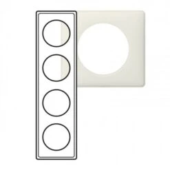 Legrand Plaque 4 Postes Céliane Craie