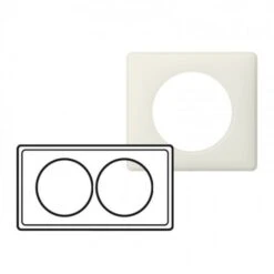 Legrand Plaque 2 Postes Entraxe 57mm Céliane Craie