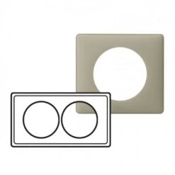 Legrand Plaque 2 Postes Entraxe 57mm Céliane Argile