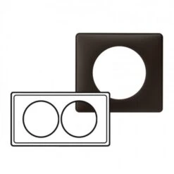 Legrand Plaque 2 Postes Entraxe 57mm Céliane Basalte