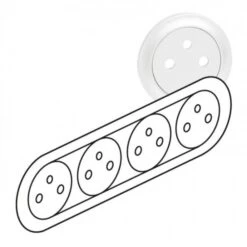 Legrand Enjoliveur Prise Quadruple Surface Précâblée Compacte - Blanc