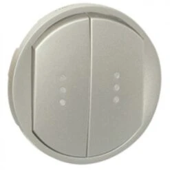 Legrand Enjoliveur Double Interrupteur à Voyant - Titane