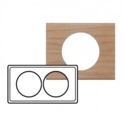 Legrand Plaque 2 Postes Entraxe 57mm Céliane Chêne Blanchi