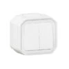 Legrand Commande Double étanche Pour Réaliser 3 Fonctions Plexo IP55 Saillie - Blanc
