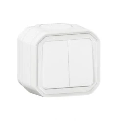 Legrand Commande Double étanche Pour Réaliser 3 Fonctions Plexo IP55 Saillie - Blanc