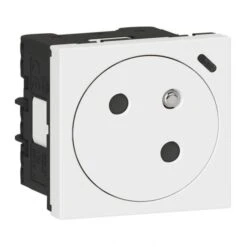 Legrand Prise De Courant 2P+T Surface à Voyant Mosaic Link Raccordement Latéral 2 Modules - Blanc