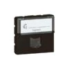 Legrand Prise RJ45 Catégorie6A STP à Blindage Métal Mosaic 2 Modules – Noir Mat