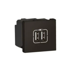 Legrand Chargeur 2 USB Type-A 2,4A 12W Mosaic 2 Modules 230V Ou 5V= - Noir Mat