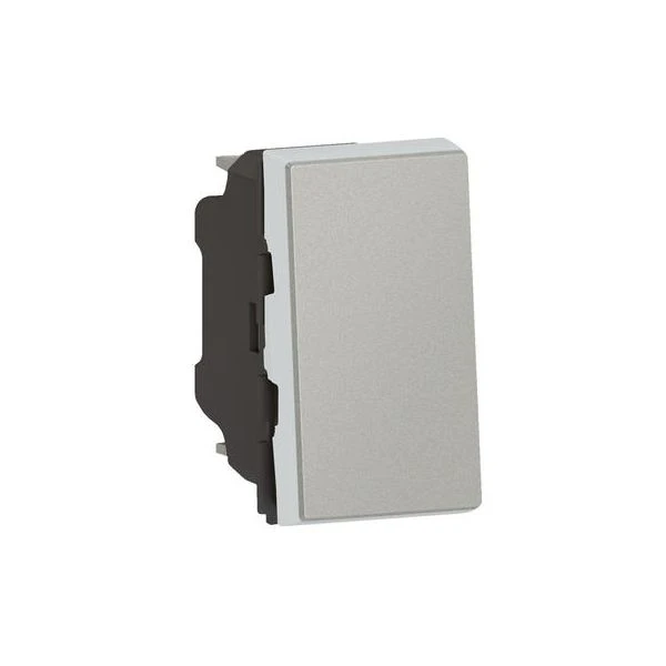 Legrand Poussoir Ou Poussoir Inverseur Mosaic Easy-Led 6A 250V~ 1 Module - Alu