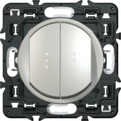 Legrand Double Poussoir Lumineux Céliane Titane