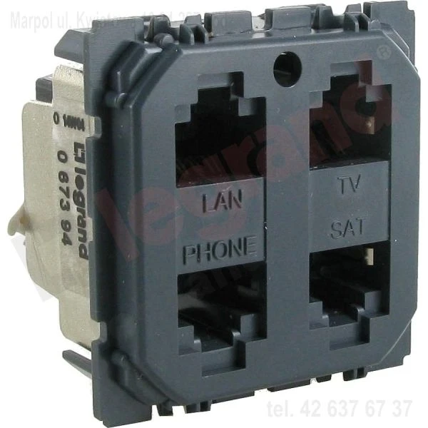 Legrand Mécanisme Prise RJ45 STP Quadruple Pour Réseau Optimum Auto
