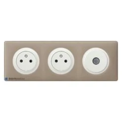 Legrand 2 Prises Surface + TV Céliane Blanc - Plaque Grès