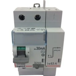 Inter Différentiel Legrand Vis/auto 63A Type AC Départ Haut 411633