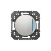 Legrand Poussoir Simple Avec Voyant Lumineux Dooxie 6A 250V~ Finition Alu