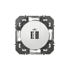 Legrand Double Chargeur USB 1 TypeA + 1 TypeC Dooxie 3A Finition Blanc