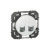 Legrand Double Prise RJ45 Catégorie6 STP Dooxie Finition Blanc