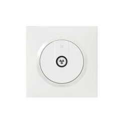 Legrand Prise TV étoile Blindée Dooxie One Livrée Avec Plaque Carrée Blanche Et Griffes