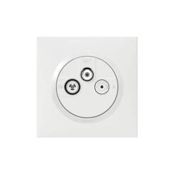 Legrand Prise TV-R-SAT 1 Câble Dooxie One Livré Avec Plaque Carrée Blanche Et Griffes