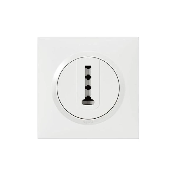 Legrand Prise Téléphone En T Dooxie One Livré Avec Plaque Carrée Blanche Et Griffes