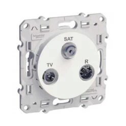 Schneider® Prise TV/FM/SAT 1 Entrée Odace - Blanc