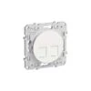 Schneider® Double Prise RJ45 Multimédia Odace - Blanc