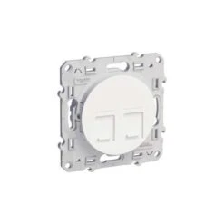 Schneider® Double Prise RJ45 Multimédia Odace - Blanc