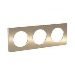 Schneider® Plaque 3 Postes Odace Touch - Bronze Brossé