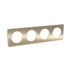 Schneider® Plaque 4 Postes Odace Touch - Bronze Brossé
