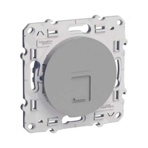 Schneider® Prise RJ45 Téléphone Odace - Alu