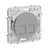 Schneider® Double Prise RJ45 Multimédia Odace - Alu