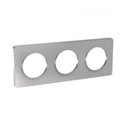 Schneider® Plaque 3 Postes Odace Touch - Alu