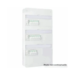 Schneider® Tableau Resi9 Monté 3 Rangées 12 Disjoncteurs