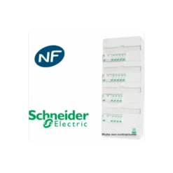 Schneider® Tableau Resi9 Embrochable Monté 4 Rangées 14 Disjoncteurs