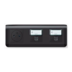 Legrand Prise Double RJ45 PC 2P+T - Mosaic Noir