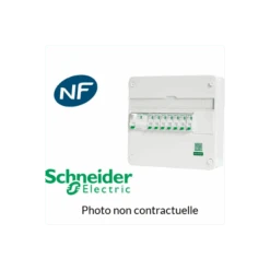 Schneider® Tableau Resi9 Embrochable Monté 1 Rangée 6 Disjoncteurs