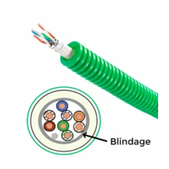 Gaine 20 Préfilée RJ45 Cat 6 F/UTP 100m