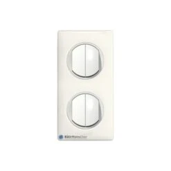 Legrand 2 X Double Poussoir Céliane Blanc - Plaque Yesterday