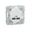 Schneider® Double Chargeur USB A+C Ovalis Blanc