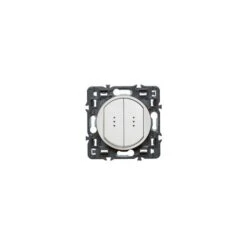 Legrand Double Poussoir Voyant Lumineux Céliane Blanc