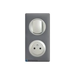 Legrand Va Et Vient + Prise Surface Céliane Titane - Plaque Schiste