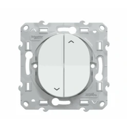 Schneider® Interrupteur 2 Boutons Pour Volet Roulant Ovalis Blanc