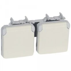 Legrand Prise Double Horizontal Plexo Composable - Blanc