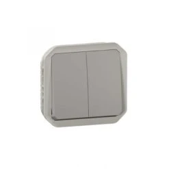 Legrand Commande Double étanche Pour Réaliser 3 Fonctions Plexo IP55 Gris