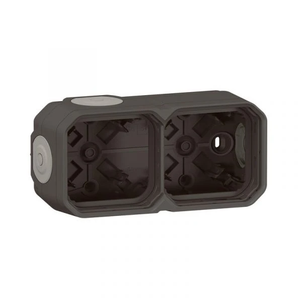 Legrand Boîtier Saillie étanche Plexo 2 Postes Horizontaux Et Verticaux - Anthracite