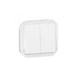 Legrand Commande Double étanche Pour Réaliser 3 Fonctions Plexo IP55 Blanc