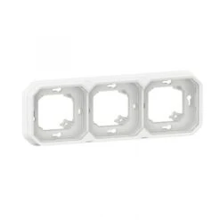 Legrand Support Plaque étanche Pour Montage Encastré 3 Postes Horizontaux Ou Verticaux Plexo - Blanc