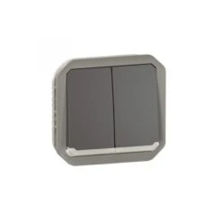 Legrand Commande Double étanche Pour Réaliser 3 Fonctions Lumineuses Plexo IP55 Anthracite