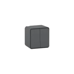 Schneider® Double Va Et Vient Complet Saillie Mureva Style - Anthracite