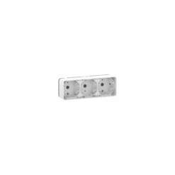 Schneider® Boîte Saillie 3 Postes Horizontal Mureva Style Blanc
